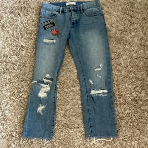 Jeans with patches